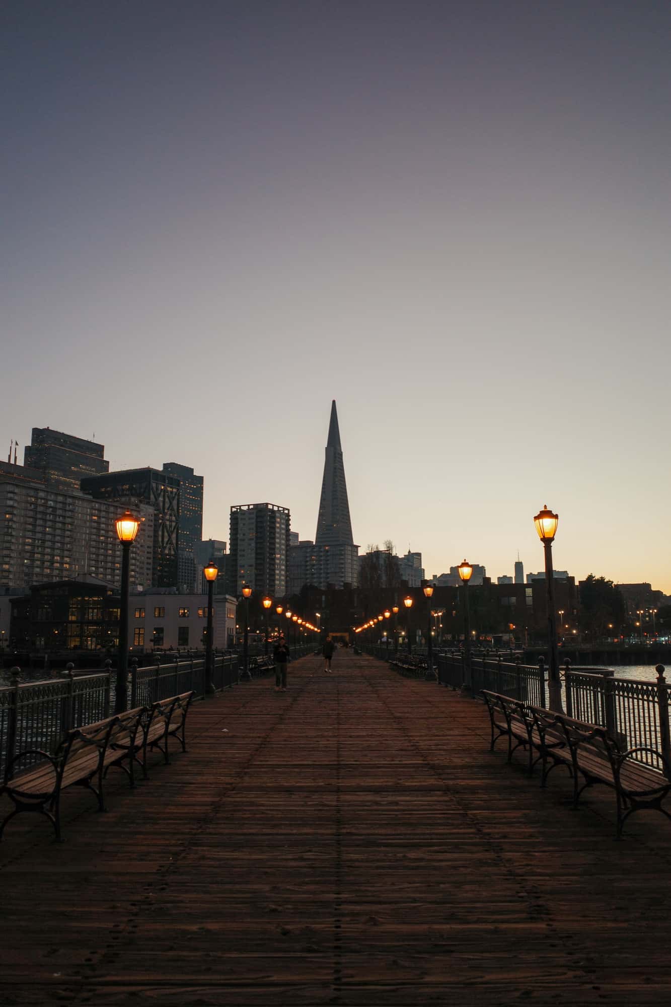 pier at dusk, san francisco